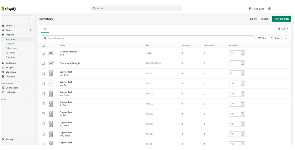 Shopify Store Management