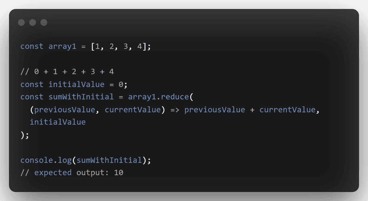 Array Reduce Example