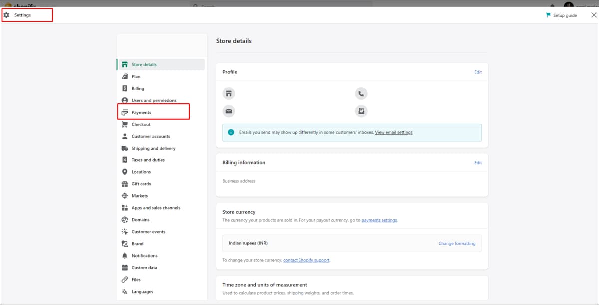 Shopify Payments