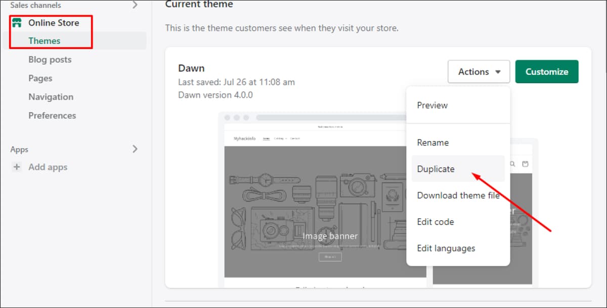 DO Keep Backups of your Current Shopify Theme