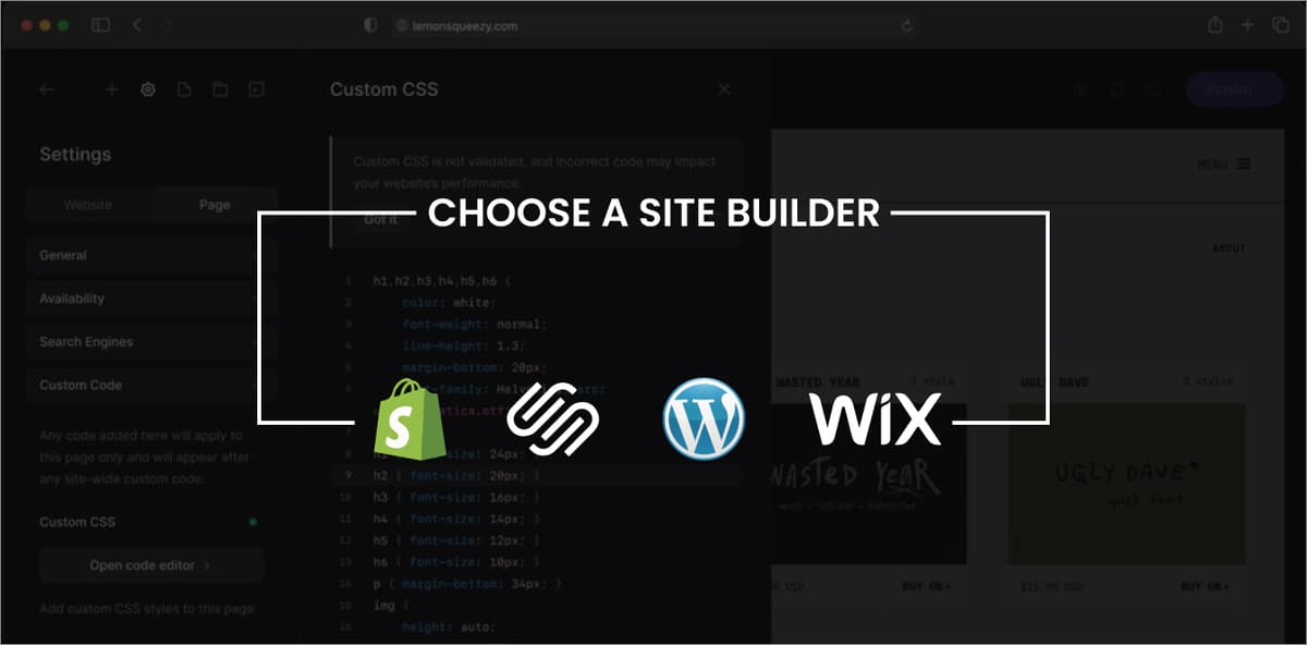 Choose a Site Builder