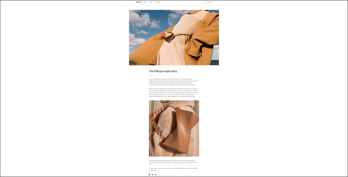 article page template