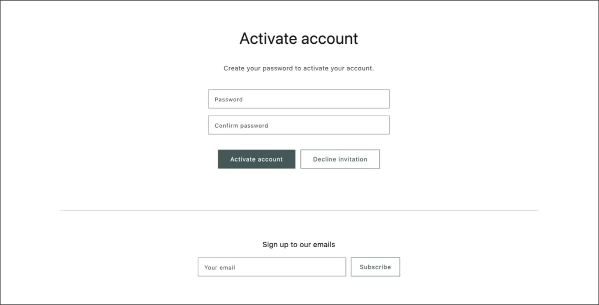 customer activate account template