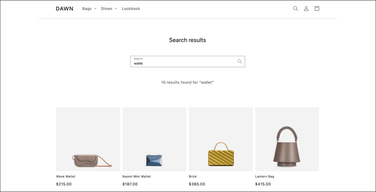 search page template