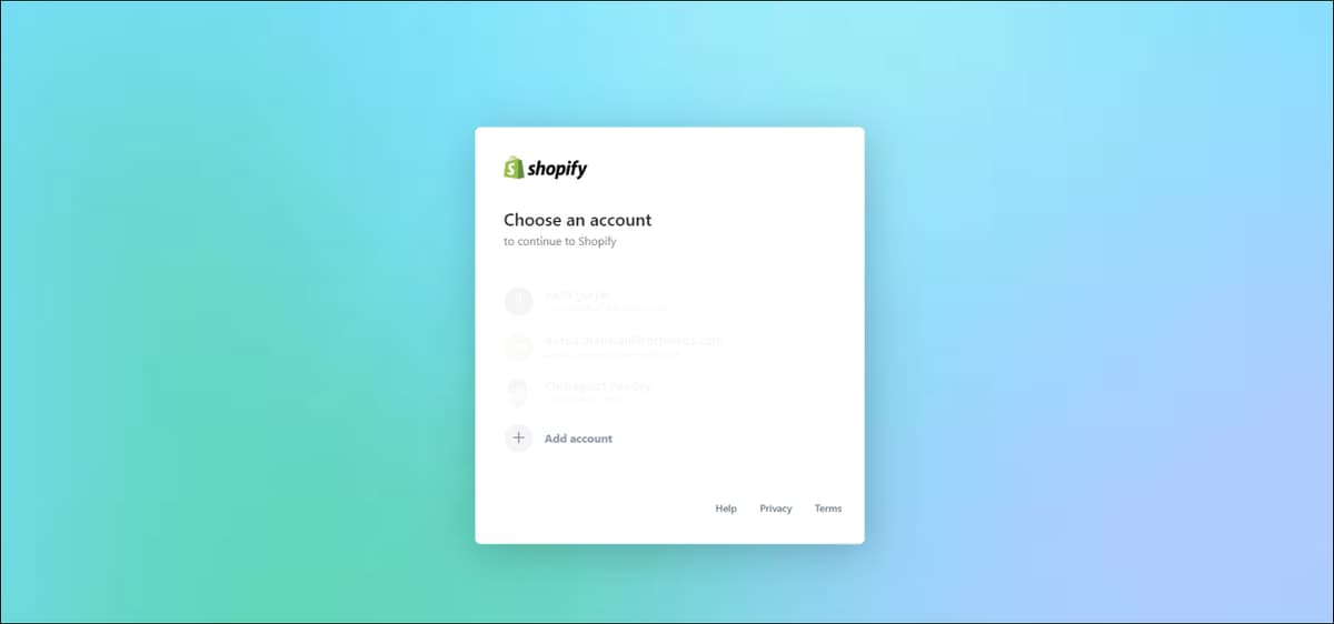 Shopify Login