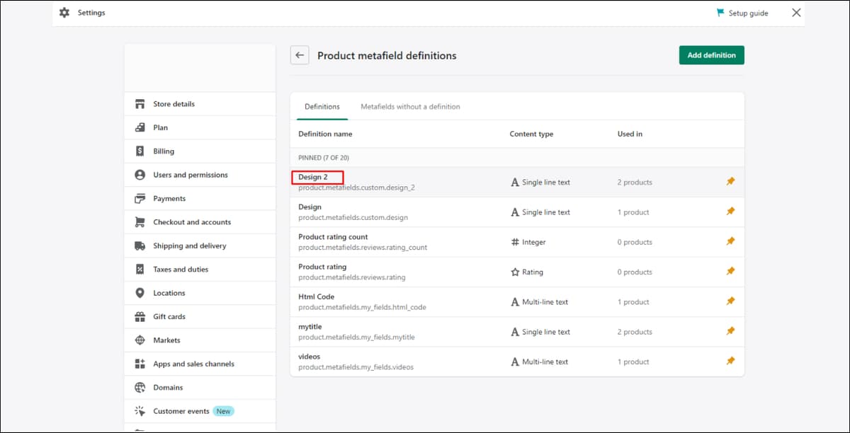 Shopify Metafield Select