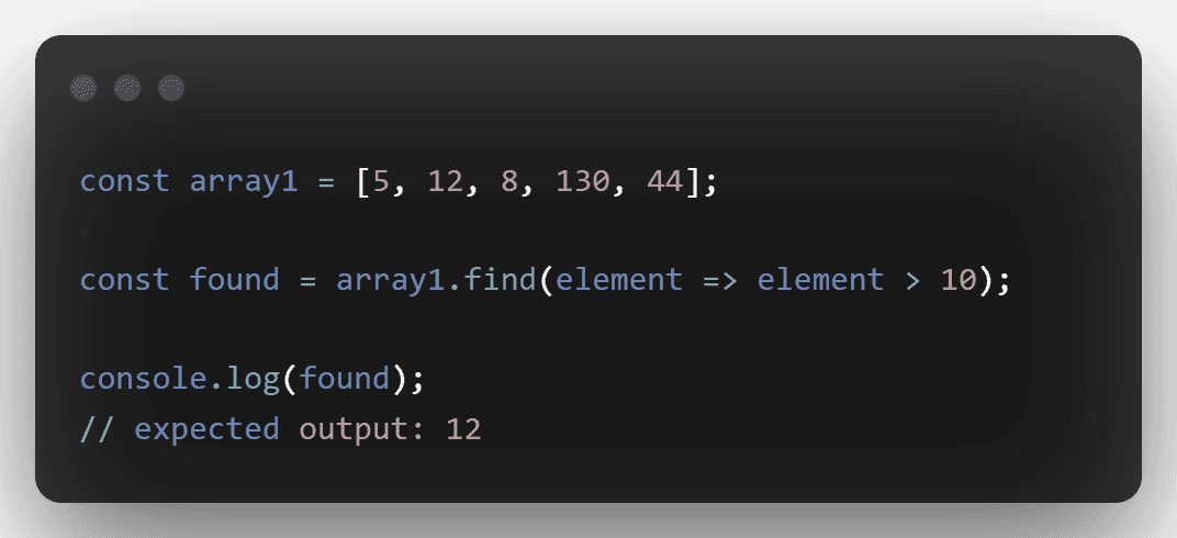 Array Find Example