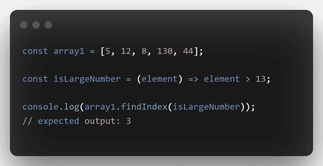 Array Find Index Example