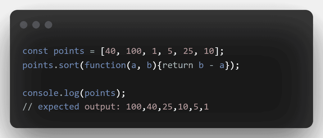 Array Sort Example