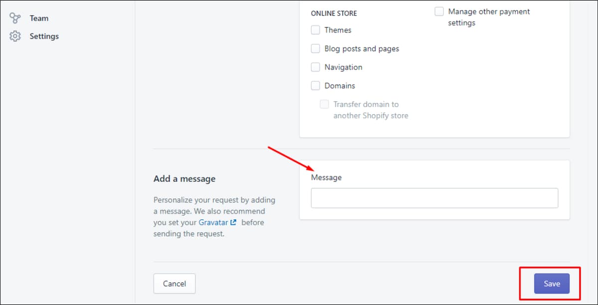 shopify save button