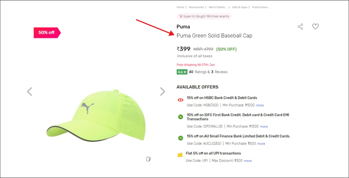 Killer Headline Example for Shopify Collections