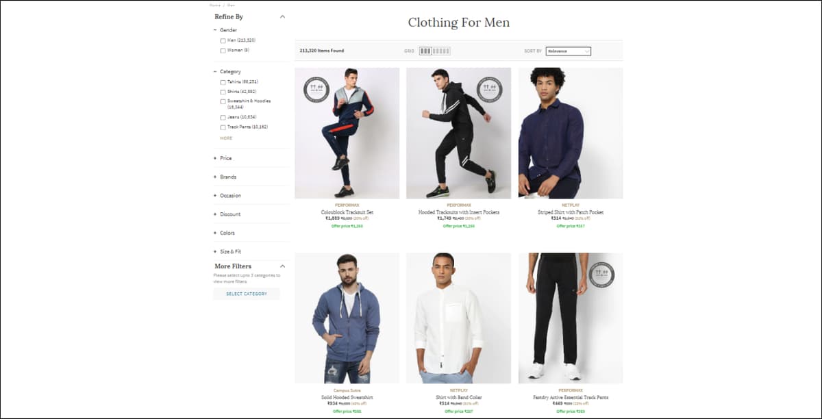 Mens Clothing Collections