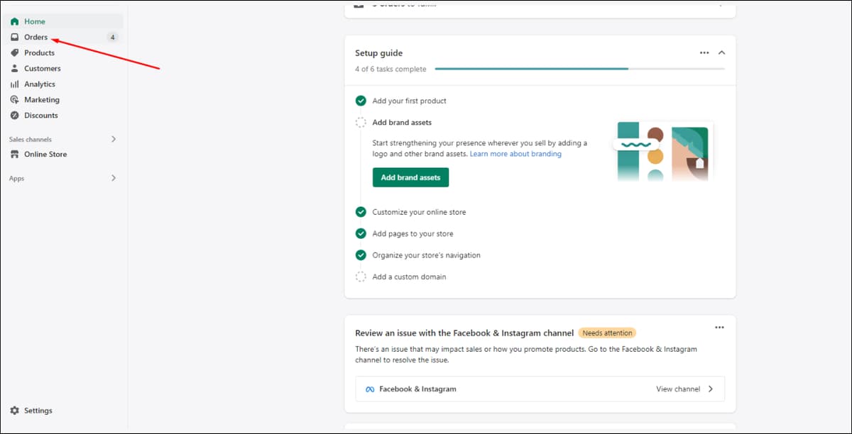 Shopify admin Panel