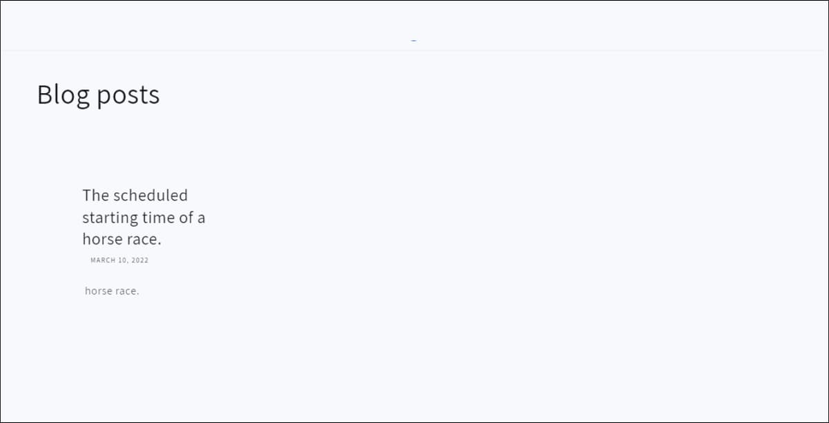 Blog Posts Section on Shopify Store