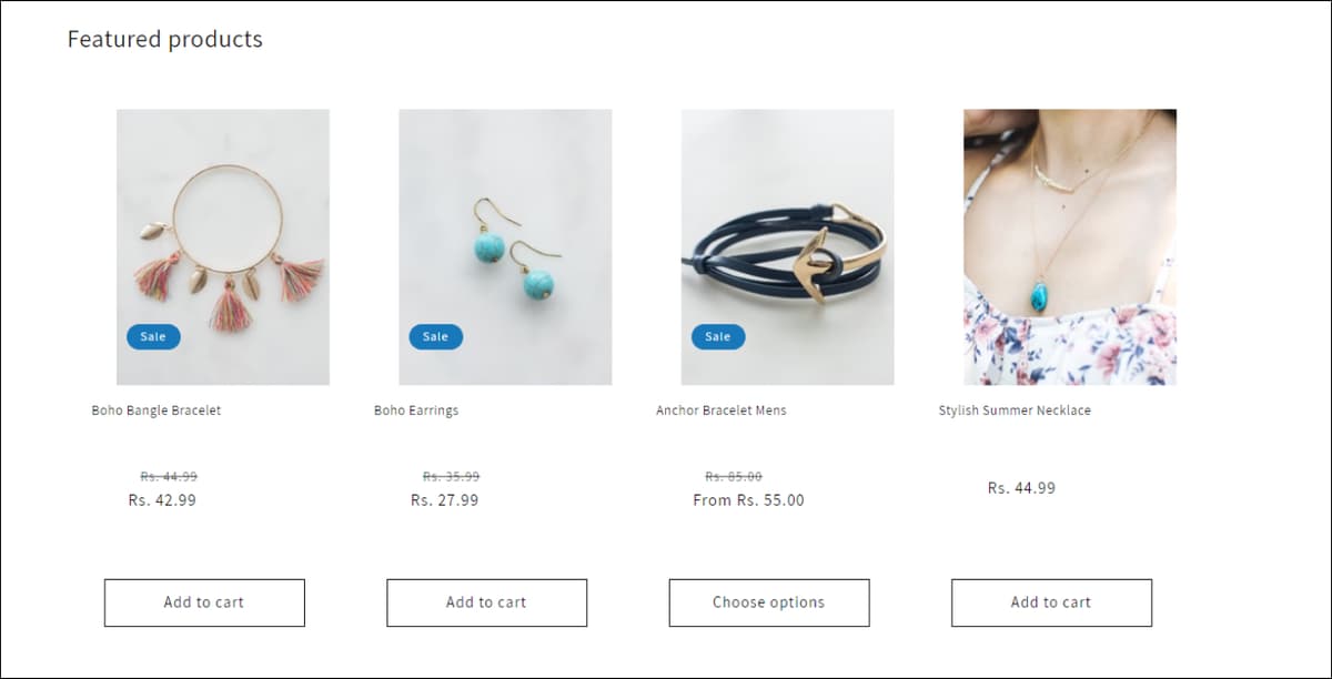 Featured Products Section on Shopify Store