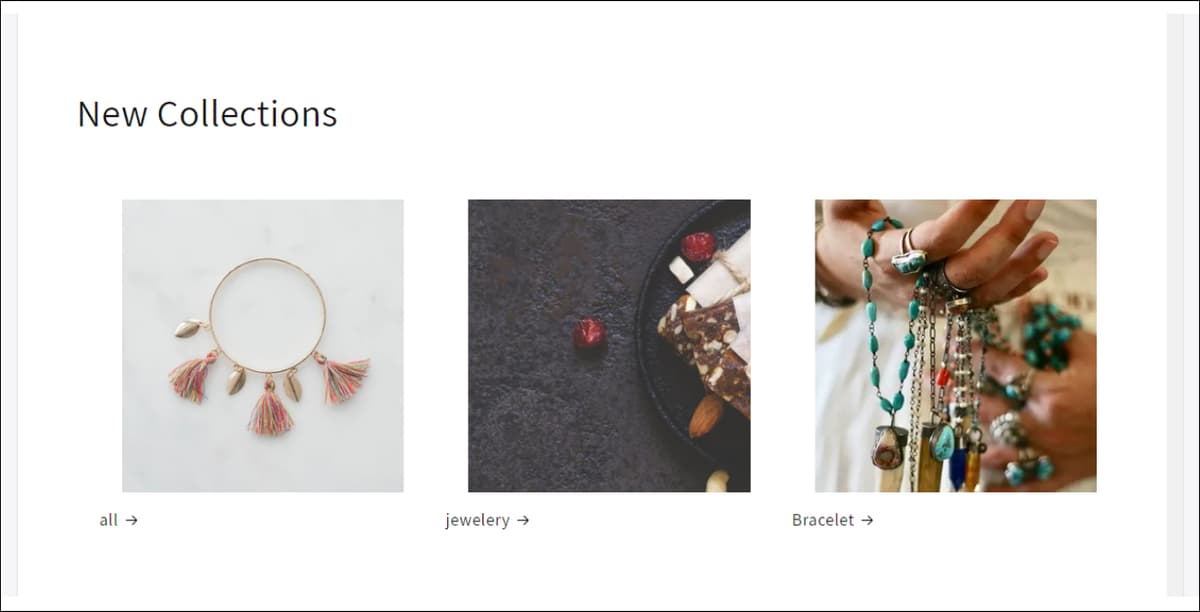 New Collection Section on Shopify Store