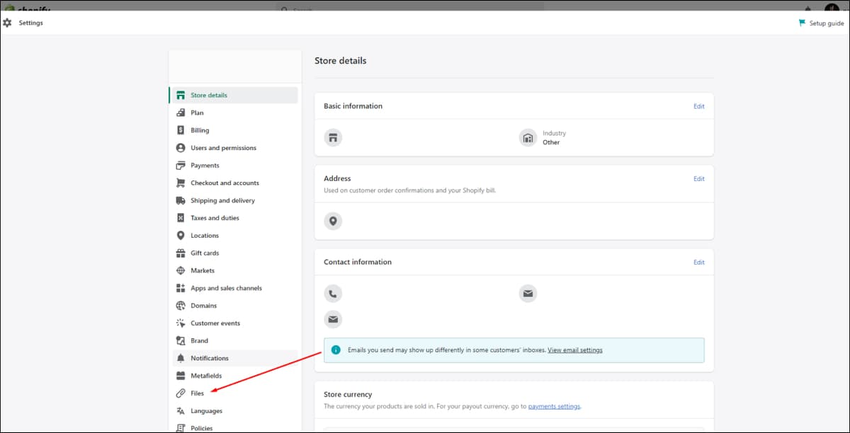 Shopify Files