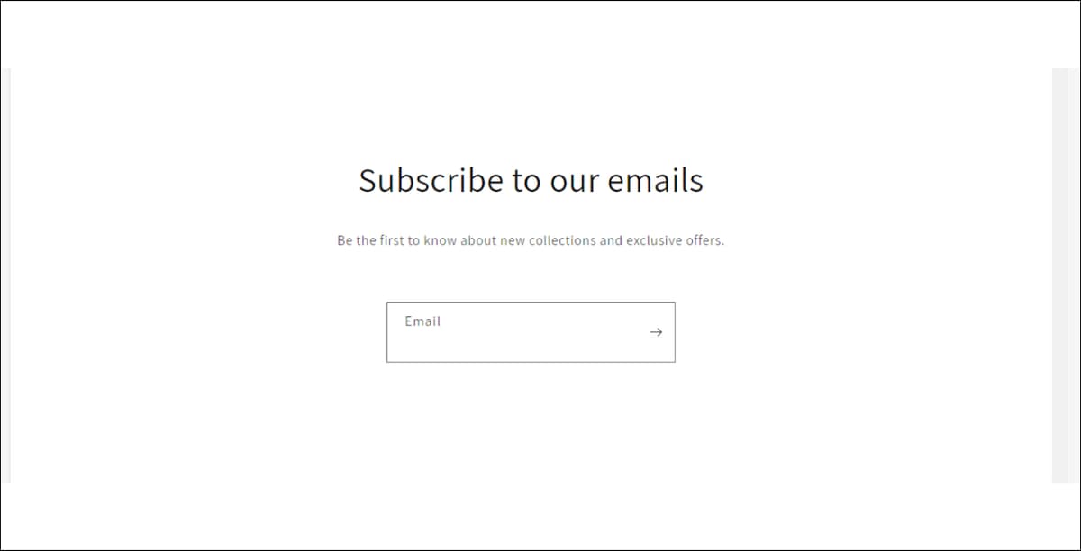 Subscription Section on Shopify Store