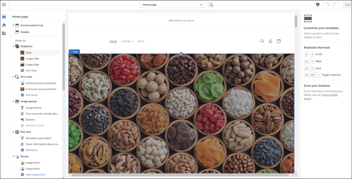Shopify Customize Theme