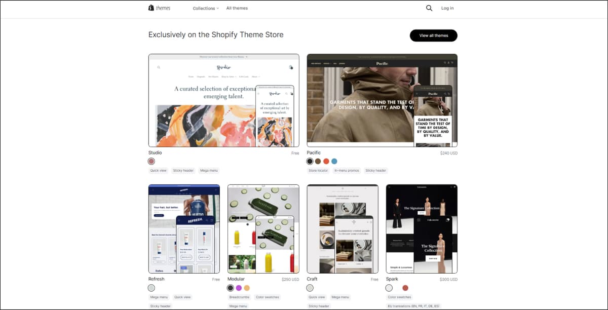 Shopify Theme Store