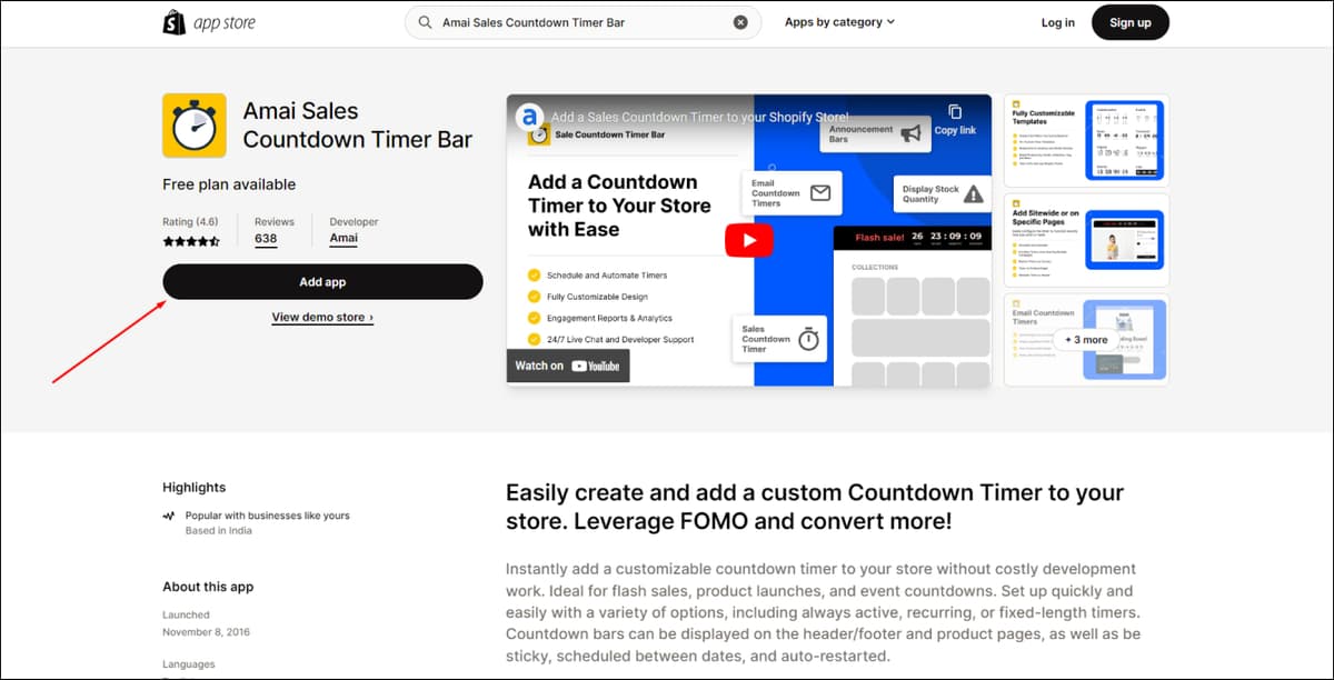 Shopify Amai Sales Countdown Timer