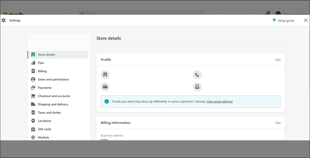 Shopify Store Setup