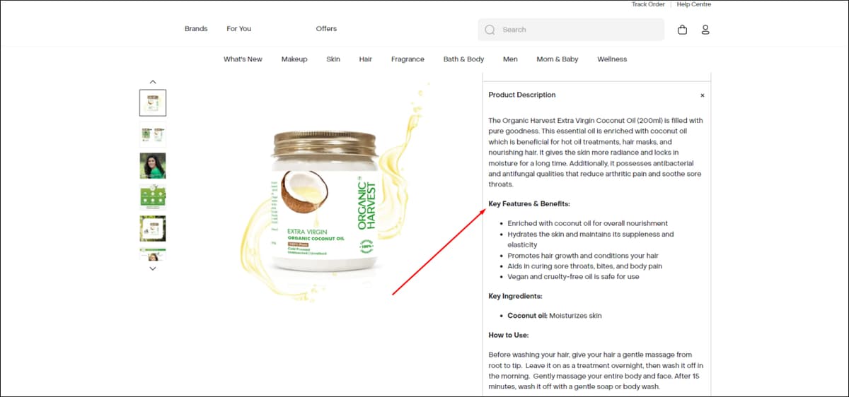 Highlight Benefits in Product Description