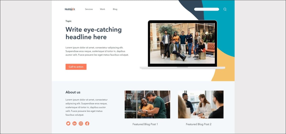 Hubspot Landing Page example