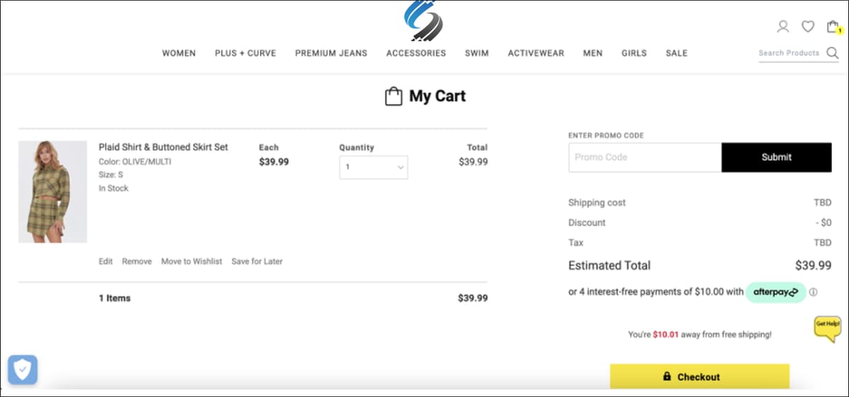 Shopify Cart Page