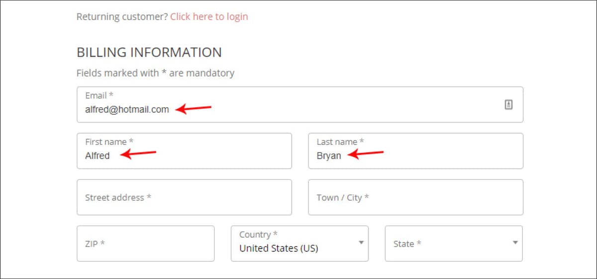 Pre-Fill Your Customer’s Information