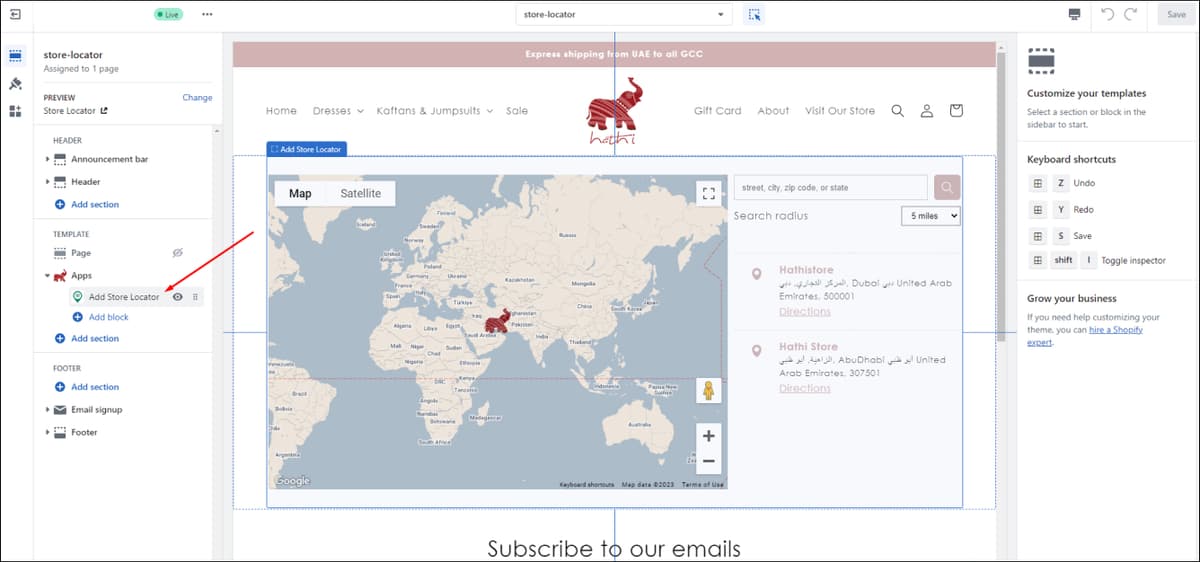 Shopify Add Store Locator