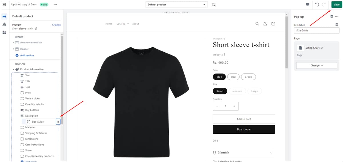 Shopify Popup Drag
