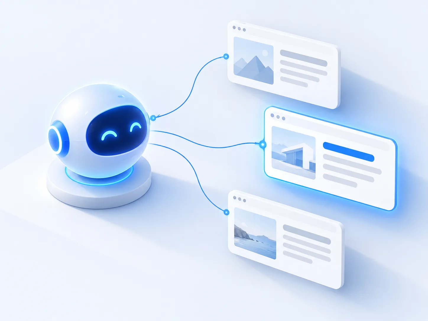 An AI assistant citing website pages in its answer