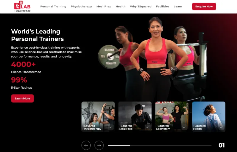 TSquared Lab Shopify store built by PRP Webs