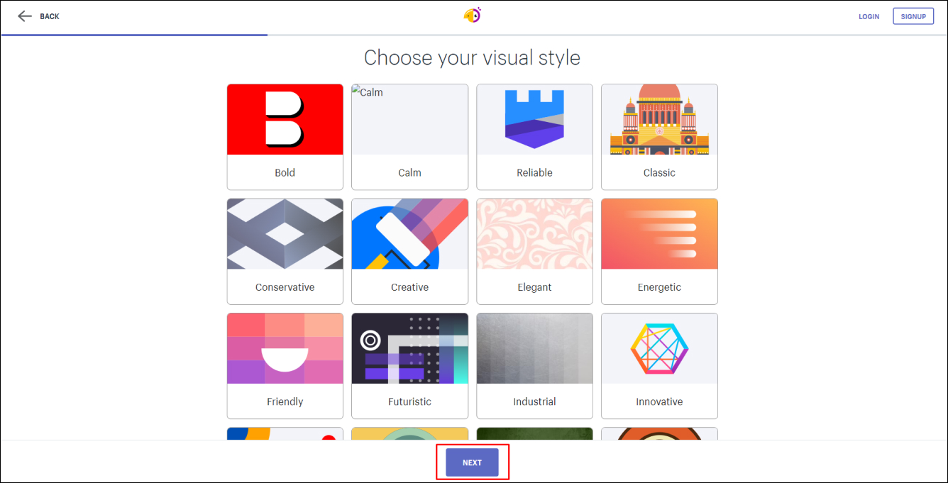 Hatchful Shopify Choose Visual Style