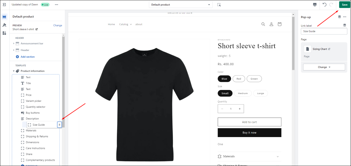 Shopify Popup Drag