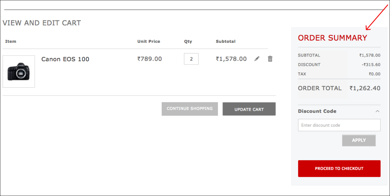 Visible Order Summary on Shopify Checkout
